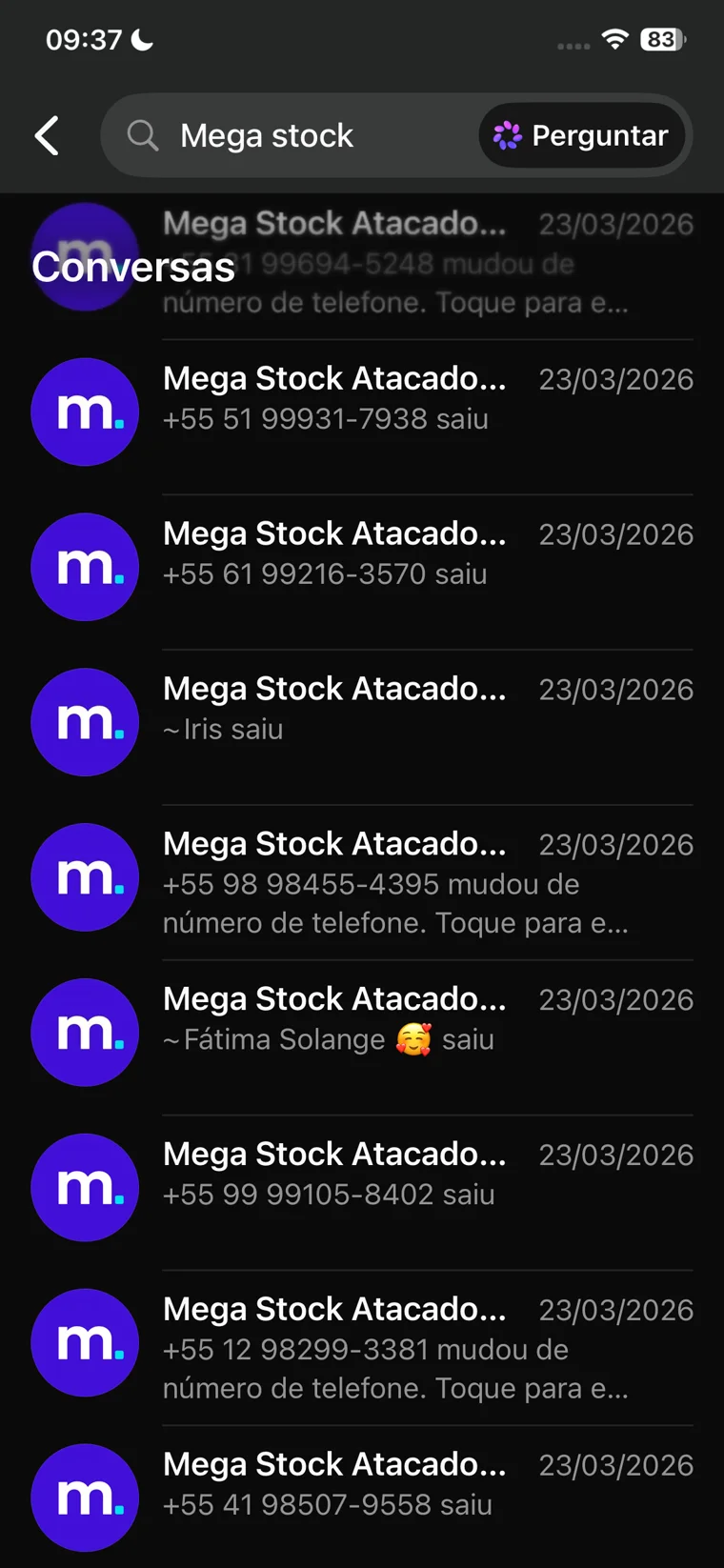 Lista de grupos Mega Stock Atacado no WhatsApp